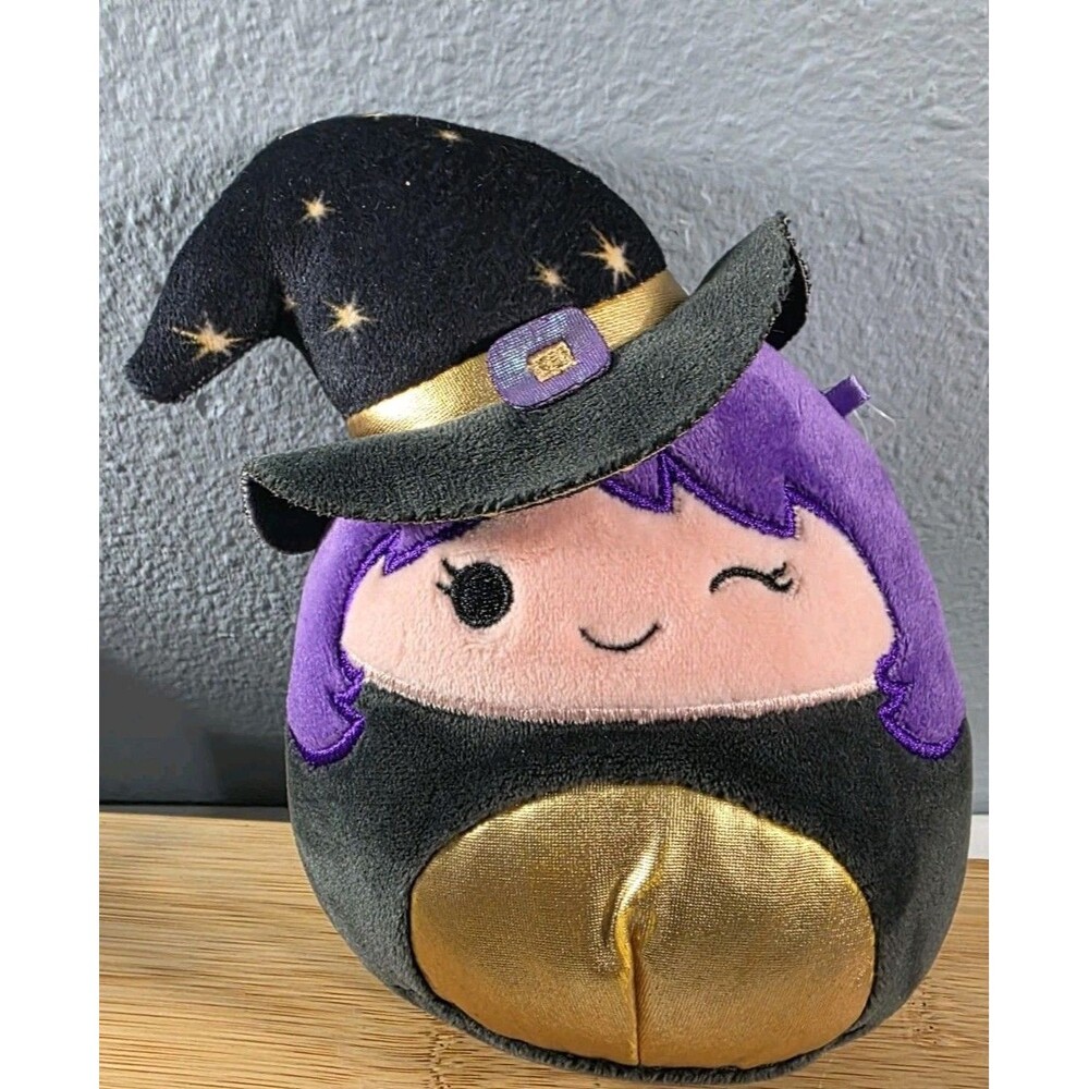 Squishmallows Plush Voodie Witch 6" Soft Squishy 2022 Kellytoy Purple Hair